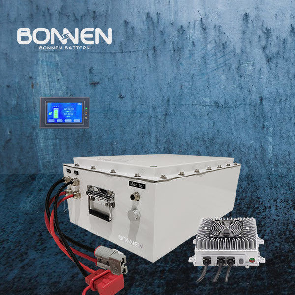Batteria al litio da 96V 50Ah per imbarcazioni 5KWH Energia totale e monitoraggio LCD a distanza inclusi