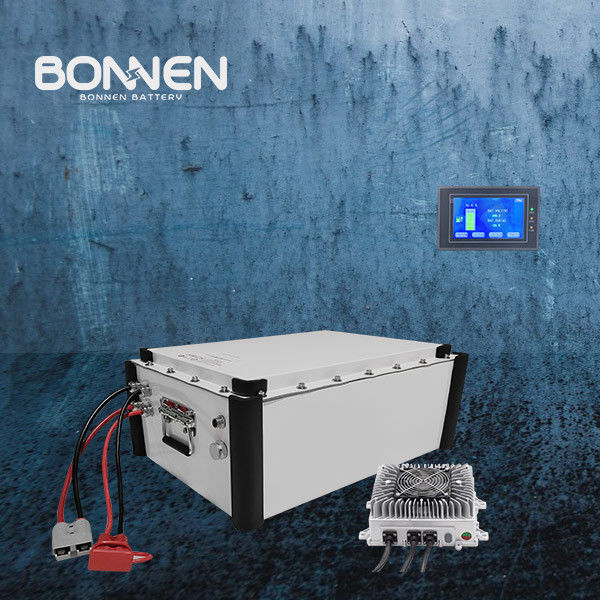 96V 4.8KWH 50Ah Li-Ion Boat Battery Pack Remote LCD Monitoring Cassa in alluminio